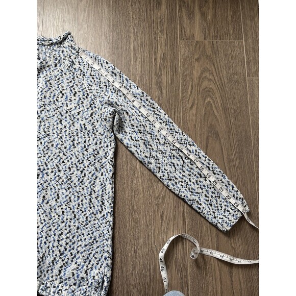 Talbots Sweater XL Petite Roll Mock Neck Pullover Knit Plus Cotton Blend Coastal - Picture 7 of 9